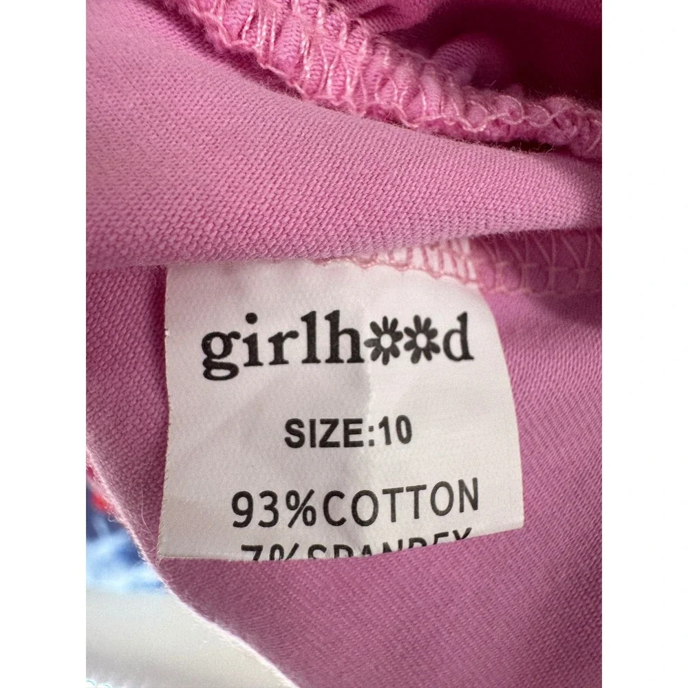 Girlhood Ruffle Hem Dress Kids 8 10‎ Pink Good Peter Pan Collar Sister Set